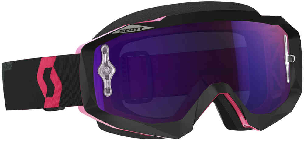 Scott Hustle MX Motocross Goggles Black/Fluo Pink
