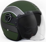 MOMO Arrow Jet hjelm grøn Matt / hvid