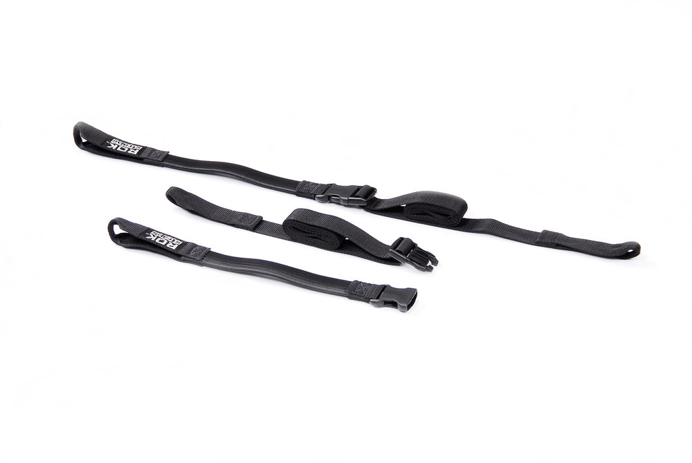 SW-Motech ROK straps - 2 adjustable straps. Black. 500-1500 mm.