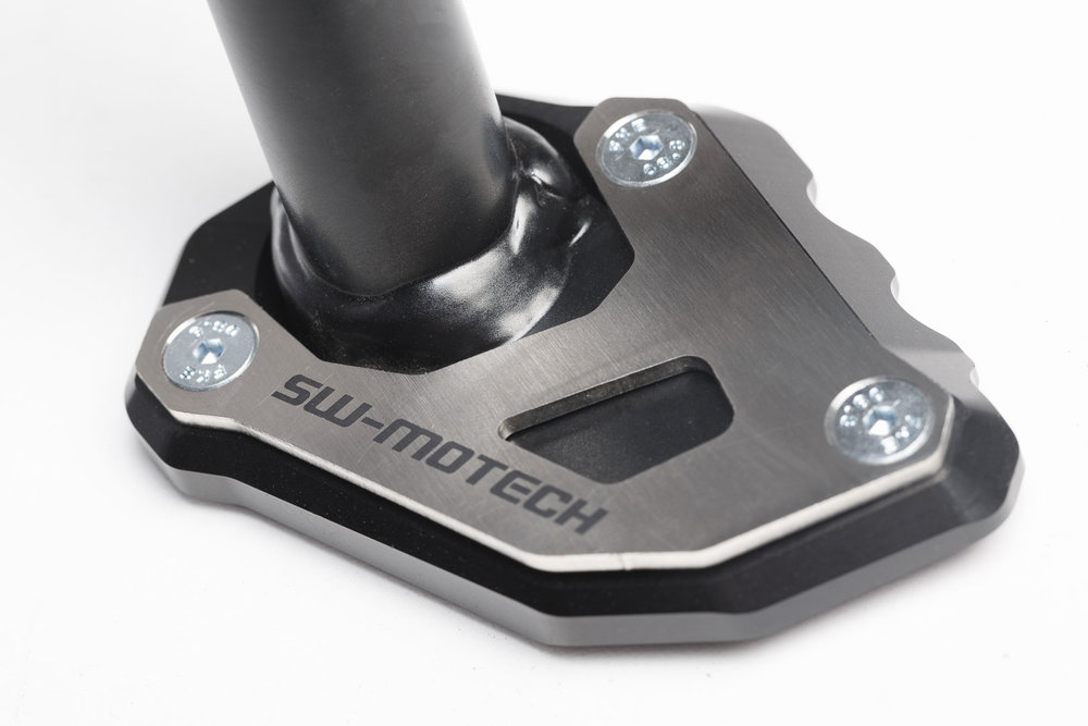 SW-Motech Extension for side stand foot - Black/Silver. KTM 1050/1090/1190 Adv,1290 SAdv.