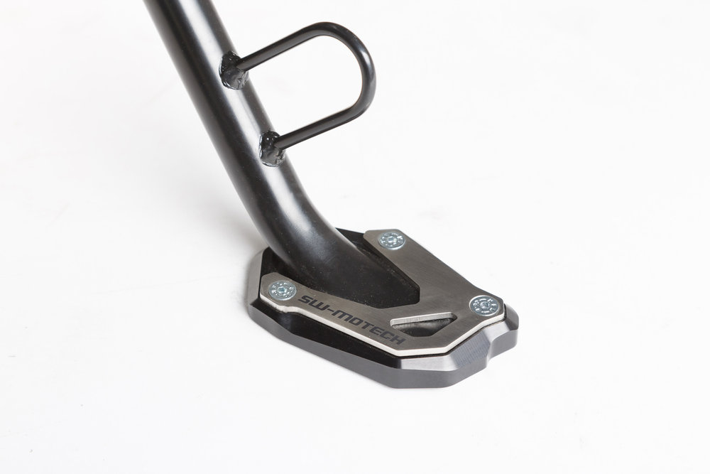 SW-Motech Extension for side stand foot - Black/Silver. Suzuki models.