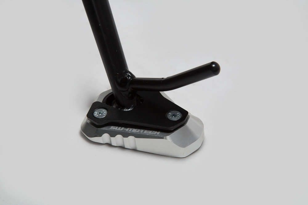 SW-Motech Extension for side stand foot - Black/Silver. Kawasaki models (11-).