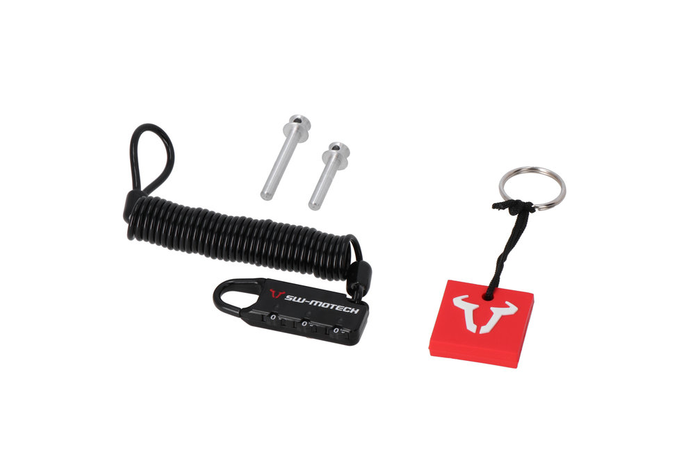 SW-Motech Anti-theft protection for PRO/ EVO tank bag - Security pin/motorbike luggage cable lock.