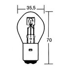 S2 incandescent lamp 12V 35/35W BA20D