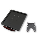 HIGHSIDER CNC license plate mounting plate with Uni holder type 1, black anodized