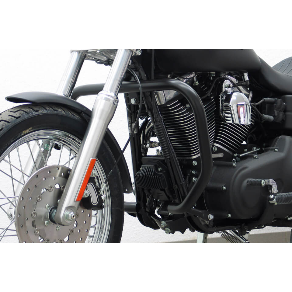 FEHLING Protection Guard, black, square shape HD Dyna models from 2006/2008