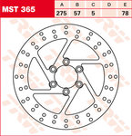 TRW Lucas Brake disc MST365, rigid