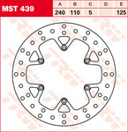 TRW Lucas Brake disc MST439, rigid