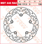 TRW Lucas Brake disc MST446RAC, rigid