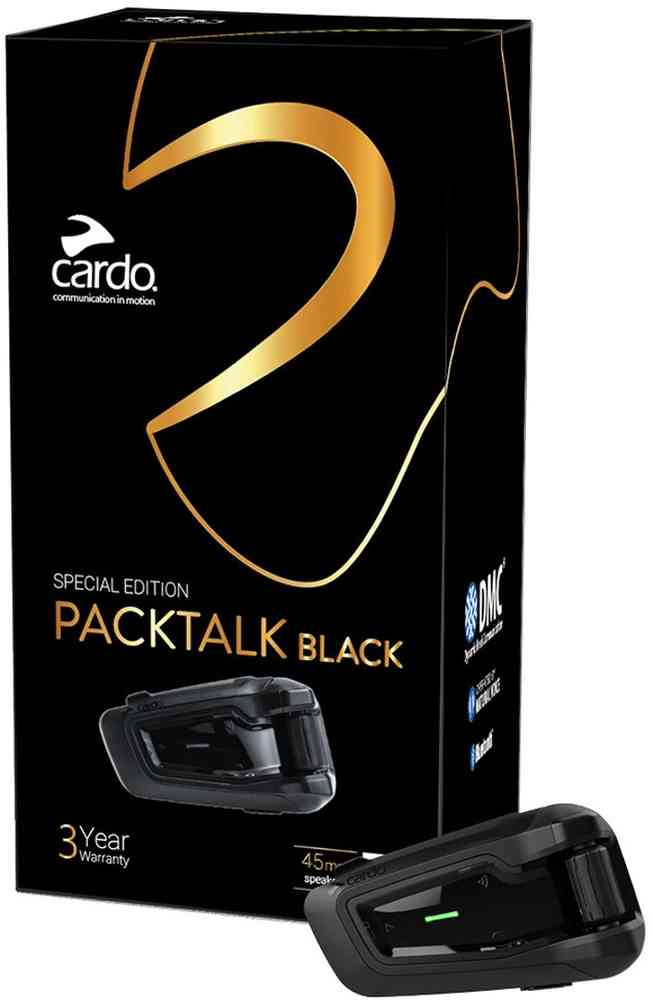 Cardo Packtalk Black Special Edition Pacchetto singolo del sistema di comunicazione