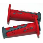 PROGRIP Handlebar grips 793, Cross, grey/red, for 7/8 inch handlebars, closed