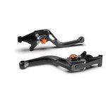 LSL Brake lever BOW R43R, short, black/orange