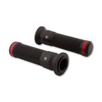 SHIN YO MARANO handlebar grip rubber, 7/8 inch (22,2 mm), 132 mm, black/red