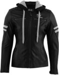 Rusty Stitches Super Joyce Hooded Ladies Motorcycle Leather Jacket