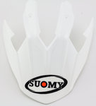 Suomy MX Tourer Plain White Helmet Peak