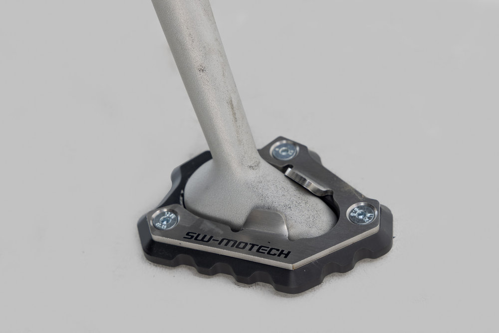 SW-Motech Extension for side stand foot - Black/Silver. Triumph Speed Triple 1200 RS (21-).