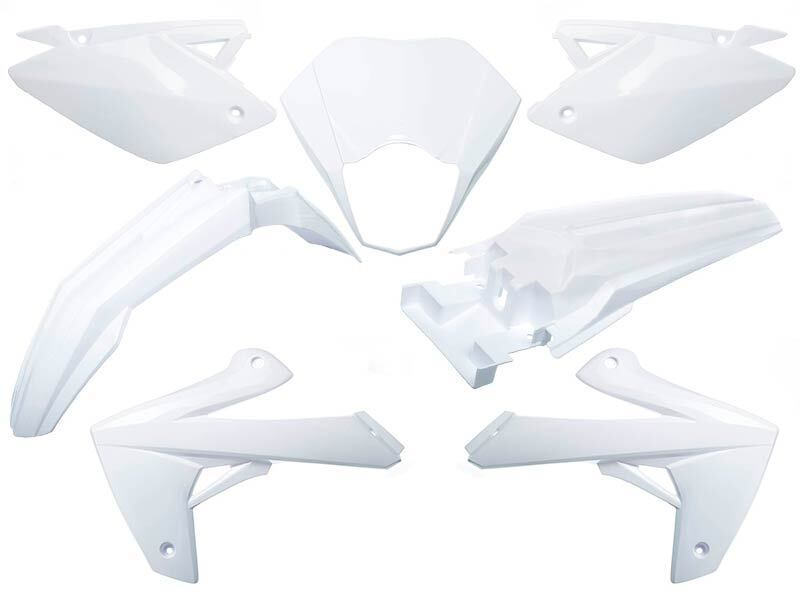 O PARTS Plastic Kit Gloss White - Rieju MRT/MRT Pro 50 (09-21)