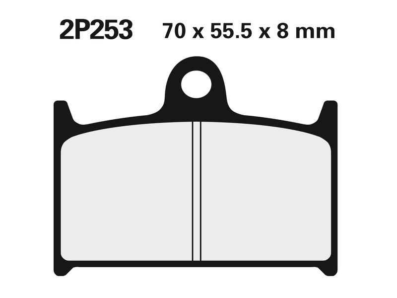 NISSIN Street Semi-Metallic Brake pads - 2P-253NS