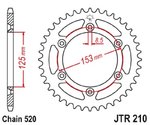 JT SPROCKETS Steel Standard Rear Sprocket 210 - 520