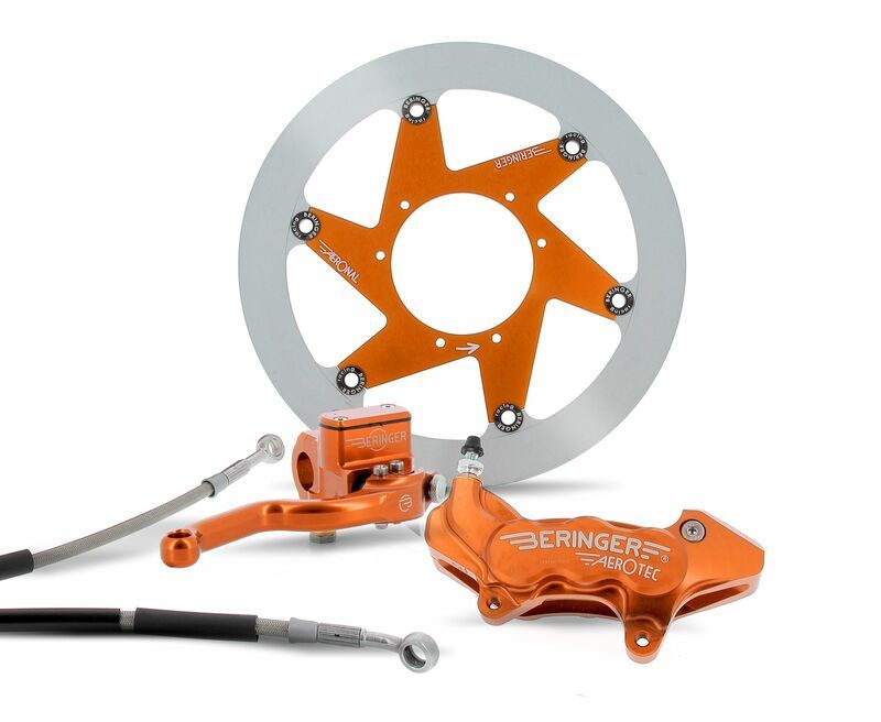 Beringer Top Race Complete Brake System 16.5'' Wheel Aerotec® Axial Caliper 6 Pistons - Orange