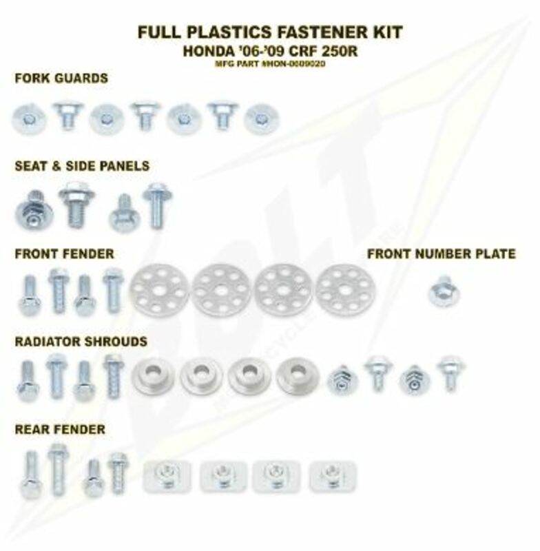 Bolt Complete set of plastic screws for Honda CR125/250