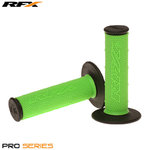 RFX Pro Series Dual Compound Grips Black Ends (Green/Black) Pair