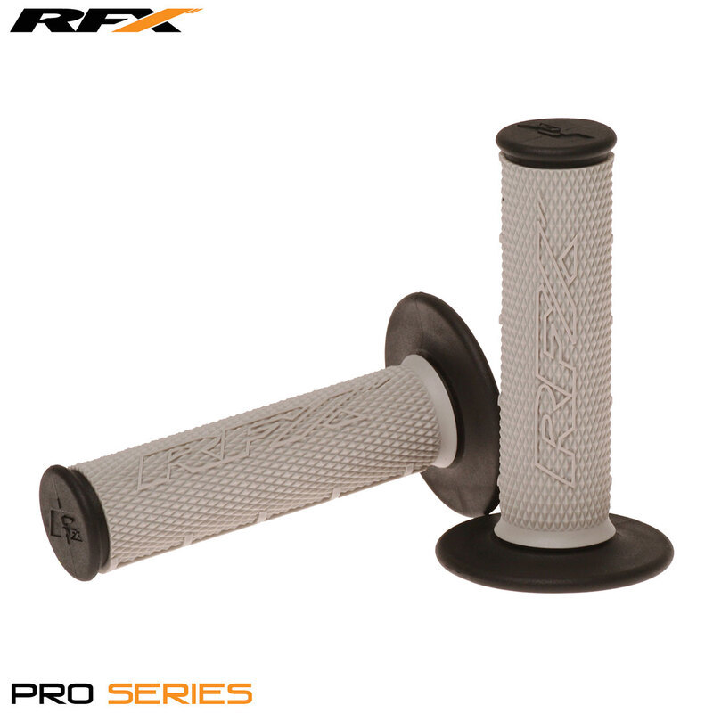 RFX  Pro Series Dual Compound Grips Black Ends (Grey/Black) Pair