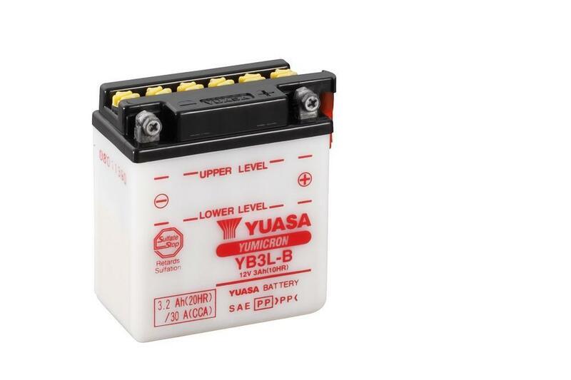 YUASA YB3L-B Battery without acid pack