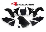 Race Tech Revolution Plastic Kit + Gas Tank Black Yamaha YZ125/250