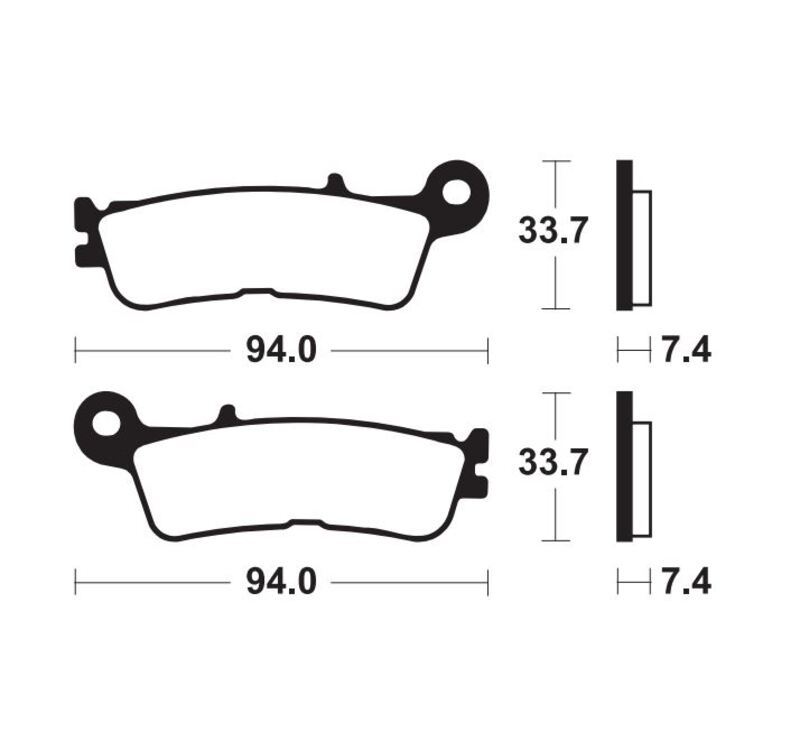 TECNIUM MX/ATV Sintered Metal Brake pads - MOA397
