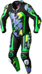 RST Pro Series Evo green/purple Airbag Evo One Piece Motorcycle Leather Suit
