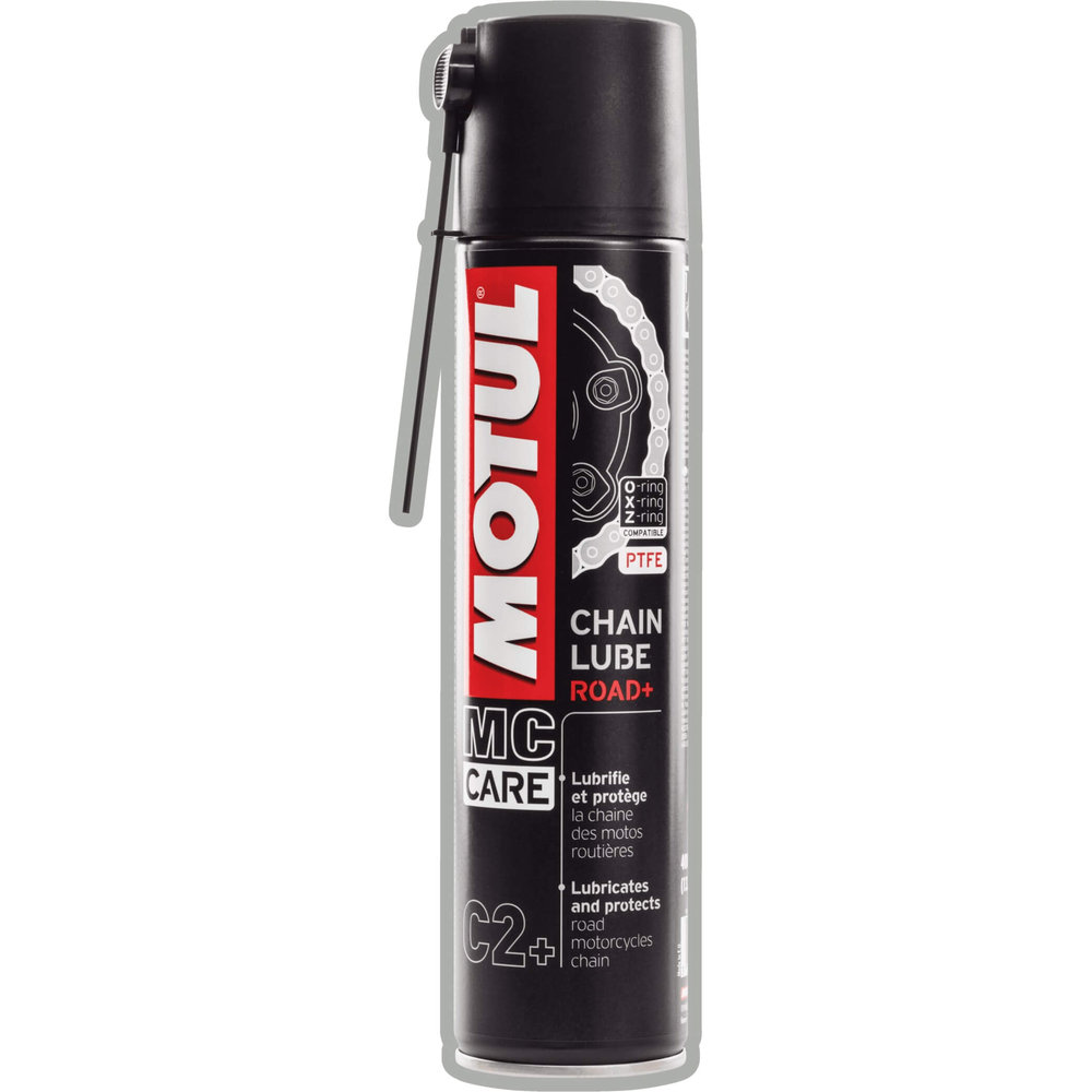 MOTUL MC CARE C2+ CHAIN LUBE ROAD, white, synthetic chain spray with PTFE additives, 400ML