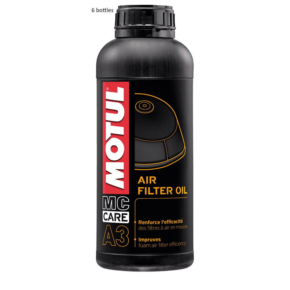 MOTUL MC CARE A3 AIR FILTER OIL, potion oil for foam air filters, 1L, X6 carton