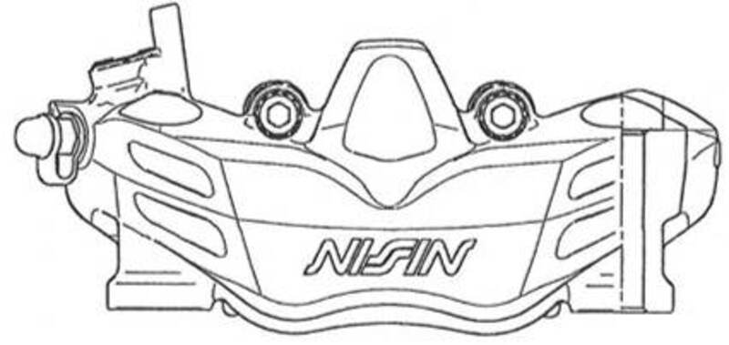 NISSIN 4 Pistons Brake Caliper Left - Radial