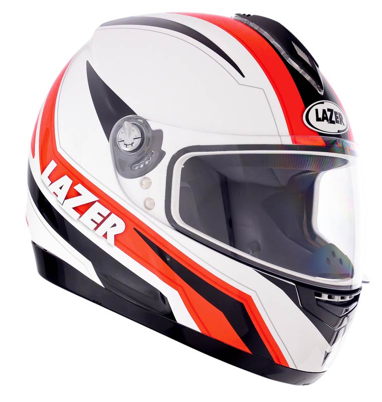 Lazer Vertigo R Tetrix Casque Noir Blanc Rouge M