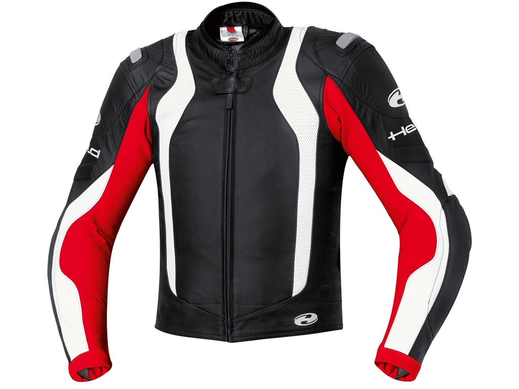 Held Street 2 Veste de moto en cuir Noir Rouge 48