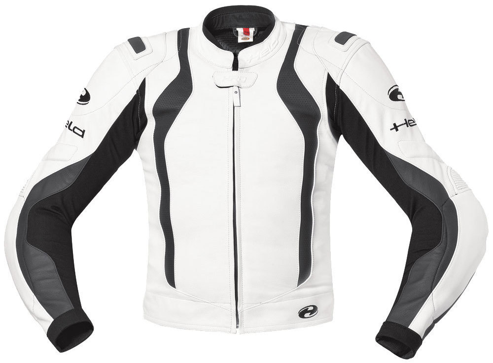 Held Street 2 Veste de moto en cuir Noir Blanc 52