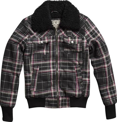 Fox Girls Charlene Jacket Zwart Donkerrood fox kopen in de aanbieding