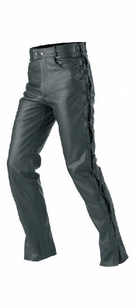 Büse Lace Up Jeans Pantalon en cuir Noir 50