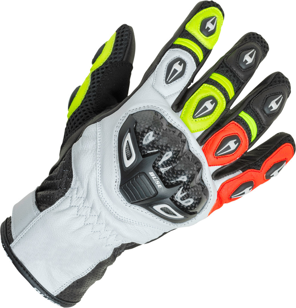 Büse Airway Sport Gants de moto Noir Blanc Rouge M