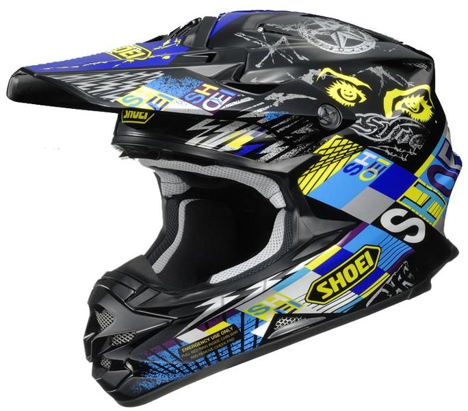 Shoei VFX-W Krack TC-11 Casque de motocross Noir Multicolore L