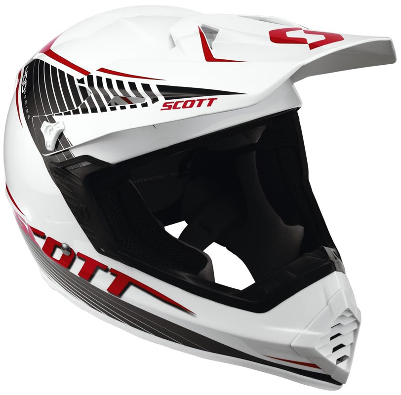 Scott 400 Comp 2 Casque Motocross Blanc Rouge 2XL