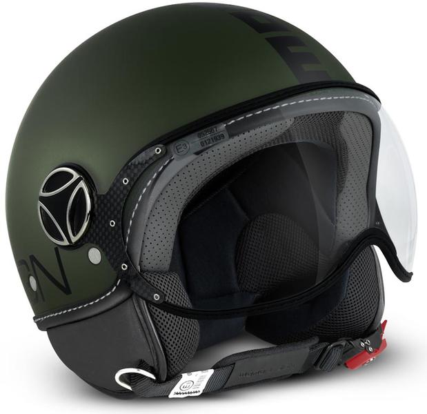 MOMO FGTR Classic Jet casque militaire Matt vert / noir Noir Vert 2XS