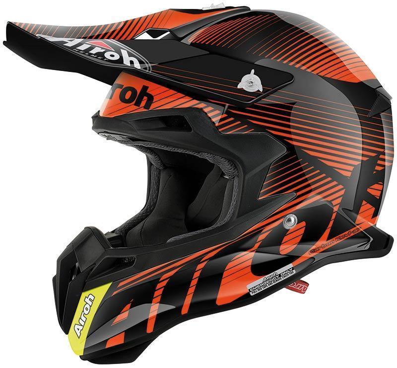 Airoh Terminator 2.1 Levels Casque de motocross Noir Orange XS