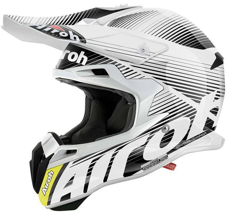 Airoh Terminator 2.1 Levels Casque de motocross Noir Blanc XS