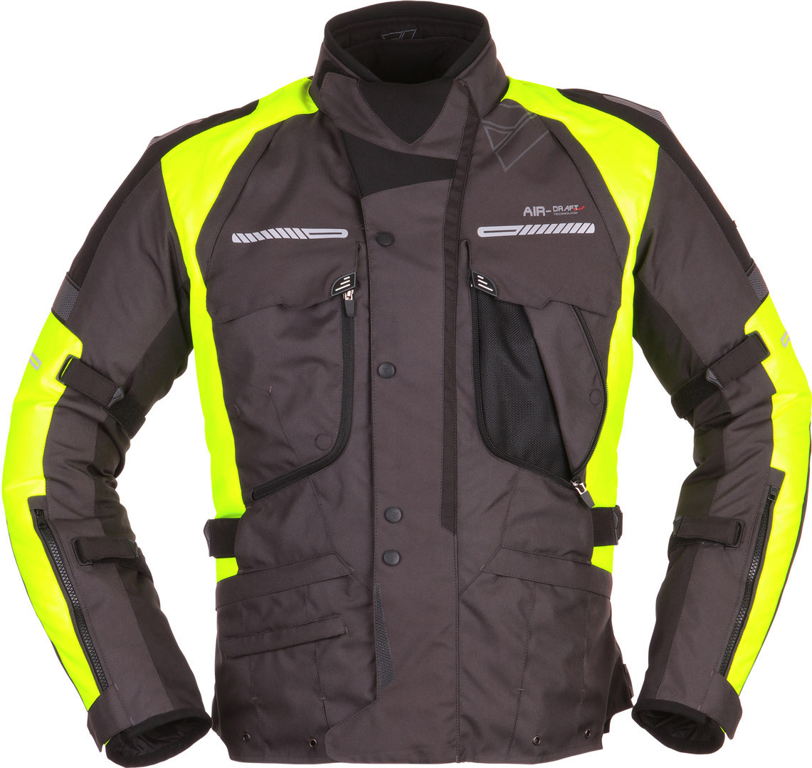 Modeka Westport Veste textile Noir Jaune XS