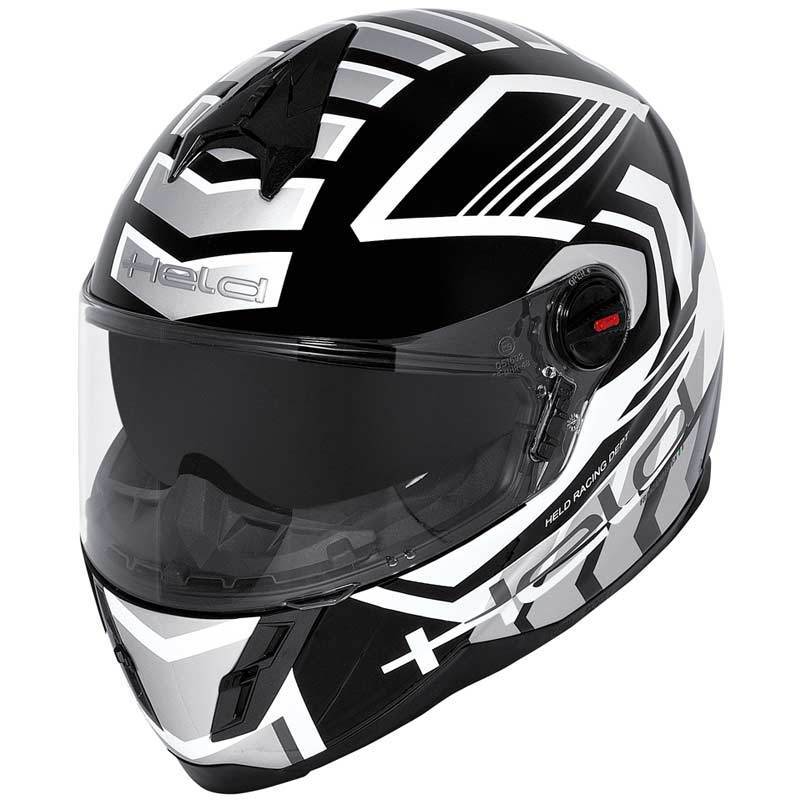 Held Scard Casque de moto enfants/dames Noir Blanc S