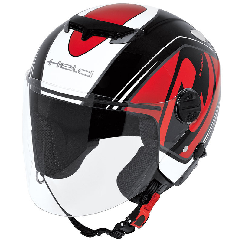 Held Top Spot Casque jet Noir Rouge XS