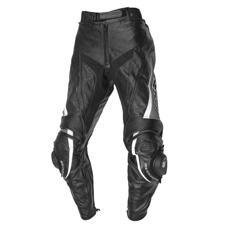 IXS Robin II Portefeulilles en cuir pour pantalons Noir Gris 40