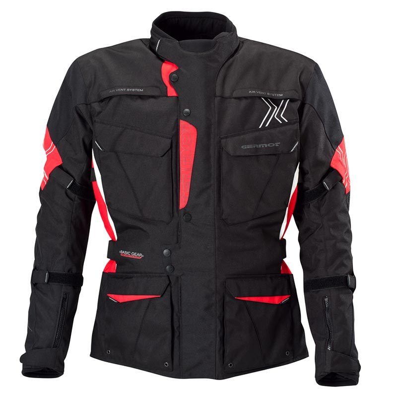 Image of Germot Juke Veste Textile moto Noir Rouge S